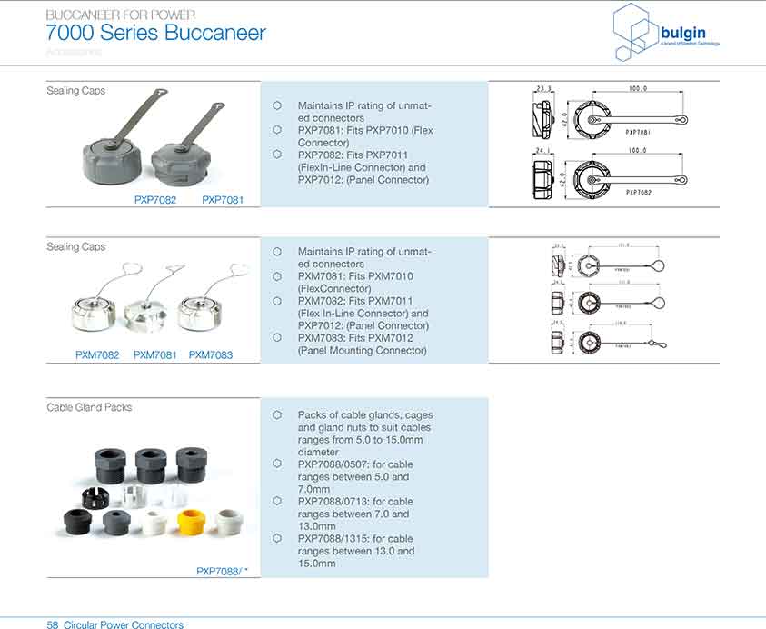 直插式線(xiàn)纜連接器PXP7011附件