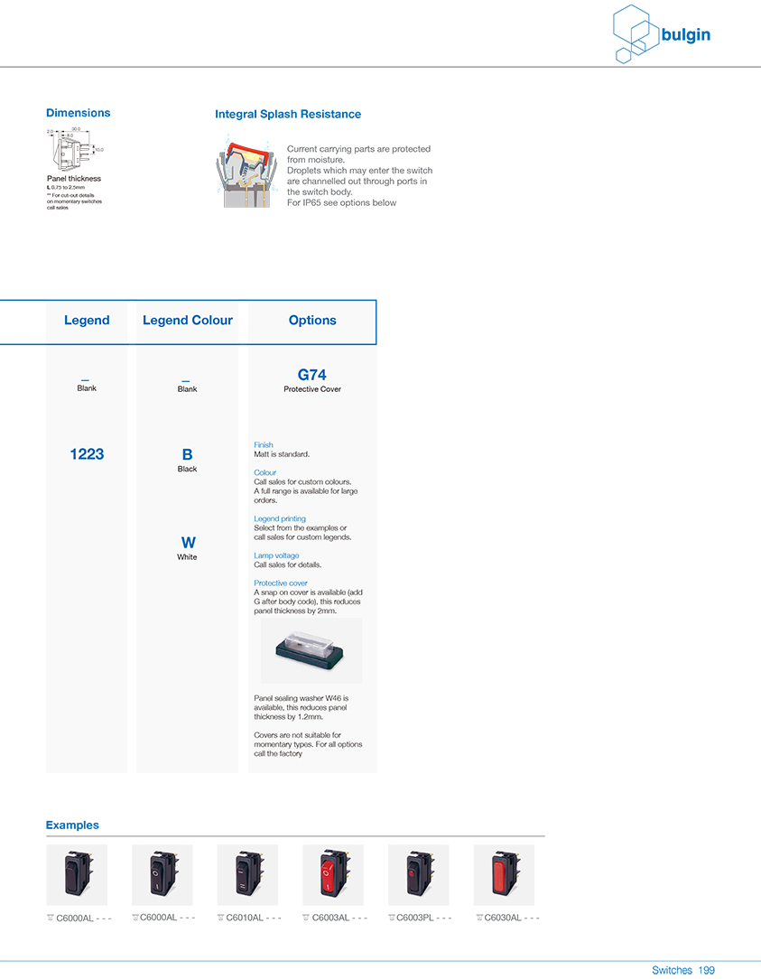 6050DP翹板開(kāi)關(guān)系列功能